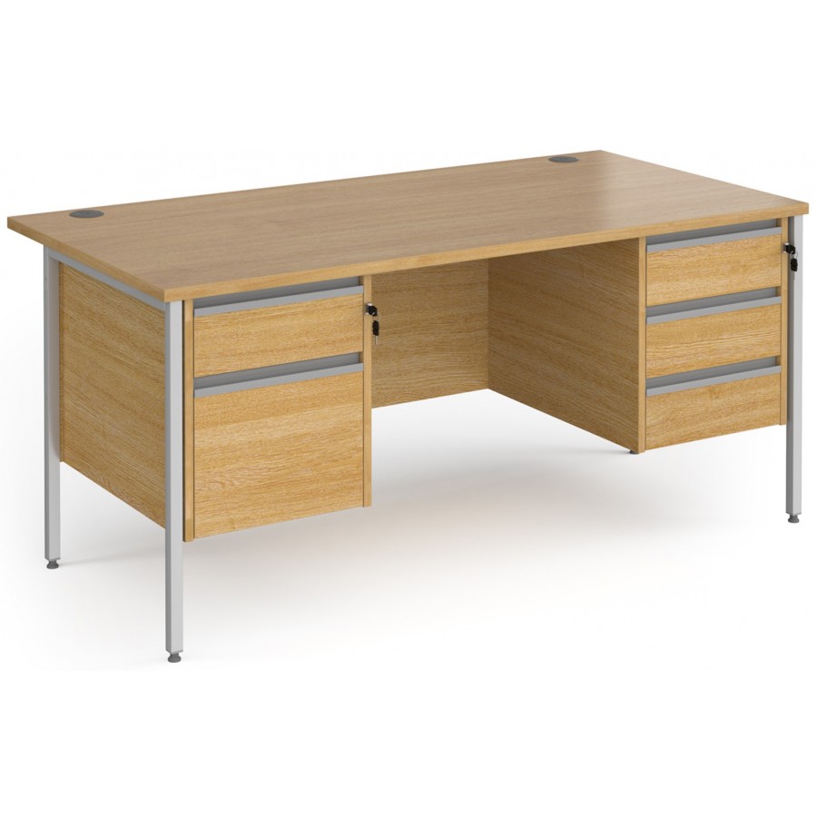 Harlow Straight Desk with 2 and 3 Drawer Pedestals